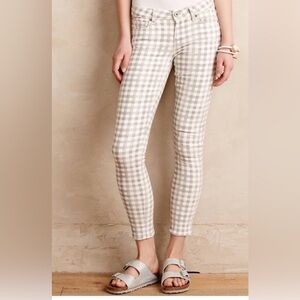 PAIGE checkered verdugo ankle skinny jeans Size 26